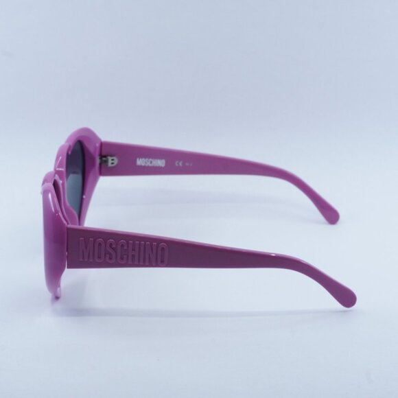 Moschino MOS128/S 0MU1 IR Geometric Sunglasses - Fuchsia\Grey - Picture 7 of 12